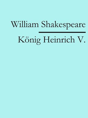 cover image of Heinrich V.